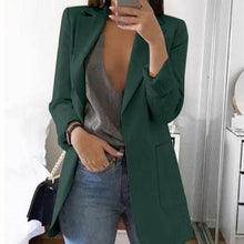 Load image into Gallery viewer, Autumn Office lady Long Slim Blazers Suit Women white Notched Blazer Coat Casual elegant long sleeve Female Business suit 2019