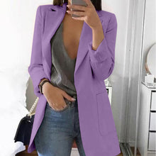 Load image into Gallery viewer, Autumn Office lady Long Slim Blazers Suit Women white Notched Blazer Coat Casual elegant long sleeve Female Business suit 2019